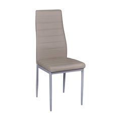 JETTA Καρέκλα Μέταλλο Βαφή Γκρι Pvc Cappuccino