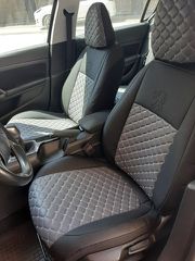 ΚΑΛΥΜΜΑΤΑ ΑΥΤΟΚΙΝΗΤΟΥ ΣΕΤ ΜΑΥΡΟ ΚΟΚΚΙΝΟ ΔΕΡΜΑΤΙΝΗ ΣΕΙΡΑΣ DIAMONDS ΓΙΑ Mitsubishi L200 Double Cab 11/19> 4TEM