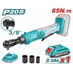 Καστάνια TOTAL σετ 3/8" Μπαταρίας Li-ion 20V / 2Ah / με 1 Μπαταρία ( TDRLI206015 )