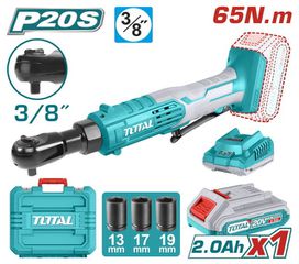 Καστάνια TOTAL Μπαταρίας Li-ion 20V / 65Nm σετ 3/8" με 1 Μπαταρία 2Ah ( TDRLI2060152 )