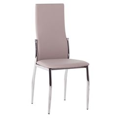 FRESH Καρέκλα Μέταλλο Χρώμιο, Pvc Cappuccino