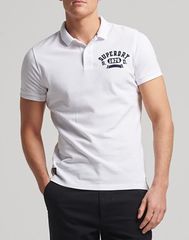 Superdry Ανδρική Βαμβακερή Μπλούζα Polo "VINTAGE SUPER" Άσπρο Regular Fit (M1110349A-01C) (100% Βαμβάκι)