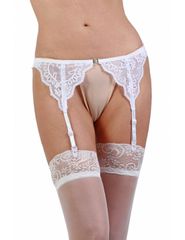 Lace garter belt White OS