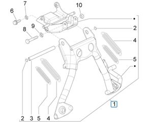 Στάντ Κεντρικό Κομπλέ Piaggio Liberty 50 2T 2007 ZAPC42100 648655