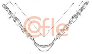 COFLE Ντίζα, φρένο ακινητοποίησης για OPEL KADETT B - KADETT C - KADETT CC-thumb-1