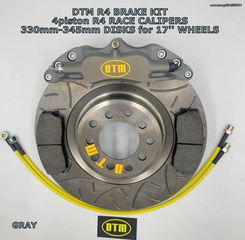 DTM SEAT ΚΙΤ ΦΡΕΝΑ BRAKE KITS R4 RED-BLACK-YELLOW-GRAY / ΜΑΥΡΕΣ-ΚΟΚΚΙΝΕΣ-ΚΙΤΡΙΝΕΣ-ΓΚΡΙ ΑΝΩΔΙΟΜΕΝΕΣ ΕΞΑΠΙΣΤΟΝΕΣ ΤΕΤΡΑΠΙΣΤΟΝΕΣ ΓΙΑ ΔΙΣΚΟΥΣ 310μμ-330μμ