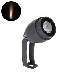 GLOBOSTAR® TREEGAL 90461 Φωτιστικό Σποτ για Φυτά - Δέντρα με Βάση Μπετού & Κορμού LED 3W 330lm 15° DC 24V Αδιάβροχο IP67 Θερμό Λευκό 2700K Dimmable - Bridgelux SMD Chip - Γκρι Ανθρακί - Μ5 x Π5 x Υ14.