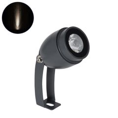 GLOBOSTAR® TREEGAL 90462 Φωτιστικό Σποτ για Φυτά - Δέντρα με Βάση Μπετού & Κορμού LED 3W 345lm 15° DC 24V Αδιάβροχο IP67 Φυσικό Λευκό 4500K Dimmable - Bridgelux SMD Chip - Γκρι Ανθρακί - Μ5 x Π5 x Υ14