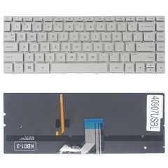 Πληκτρολόγιο Laptop Keyboard for HP ENVY 13-AD009NV 13-AD010NV Backlit Silver US OEM(Κωδ.40907USBL)