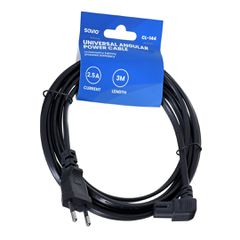 SAVIO CL-144 Power cable Black 3 m angled-thumb-1