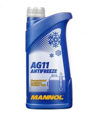 MANNOL AG11 Συμπυκνωμένο Αντιψυκτικό Υγρό Ψυγείου Αυτοκινήτου G11 -40°C Μπλε Χρώμα 1lt