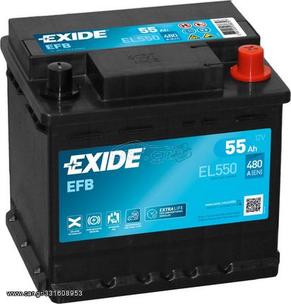 Μπαταρία Αυτοκινήτου EXCIDE 55Ah 480A 12V