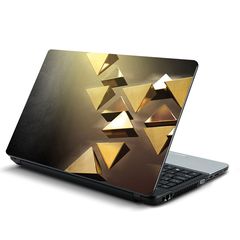 Αυτοκόλλητο Laptop - Χρυσά Τρίγωνα-15" (32cm x 25cm)