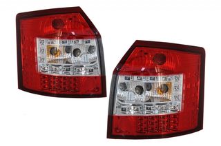 ΦΑΝΑΡΙΑ ΠΙΣΩ LED Taillights AUDI A4 B6 8E Avant (2001-2004) Red / Chrome