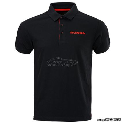 Μπλουζακι T-shirt Honda Paddock polo μαυρο M - (10010-178)