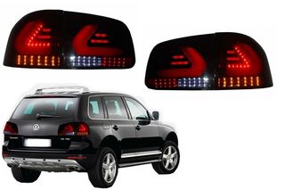 ΦΑΝΑΡΙΑ ΠΙΣΩ Tail Lights LED VW Touareg (2002-2010) carDNA LightBar black/smoke