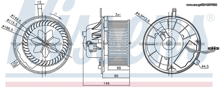 ΒΕΝΤΙΛΑΤΕΡ/ΜΟΤΕΡ ΚΑΛΟΡΙΦΕΡ AUDI,SEAT,SCODA,VW