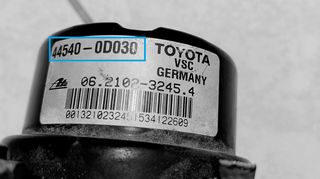 ABS TOYOTA YARIS, 44540-0D030, 89541-0D270, 06.2102-3245.4, 06.2109-7199.3, 06.2621-3453.1, 28.5622-3300.3, 445400D030, 895410D270, ΜΟΝΑΔΑ ΕΛΕΓΧΟΥ ΦΡΕΝΟΥ