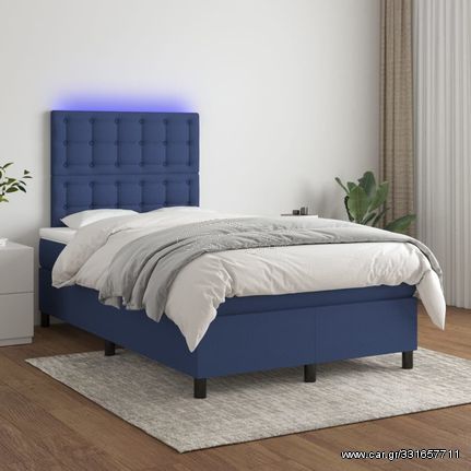 ΚΡΕΒΑΤΙ BOXSPRING ΜΕ ΣΤΡΩΜΑ & LED ΜΠΛΕ 120X200 ΕΚ. ΥΦΑΣΜΑΤΙΝΟ 3135187