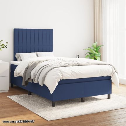 ΚΡΕΒΑΤΙ BOXSPRING ΜΕ ΣΤΡΩΜΑ ΜΠΛΕ 120X200 ΕΚ. ΥΦΑΣΜΑΤΙΝΟ 3141927