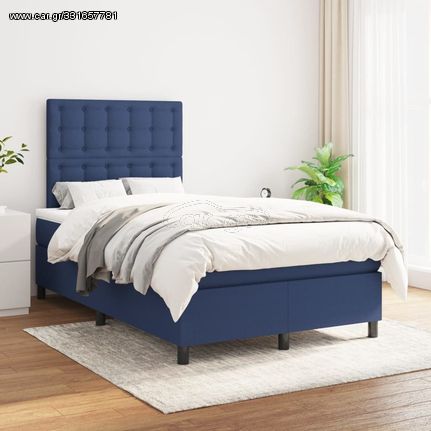 ΚΡΕΒΑΤΙ BOXSPRING ΜΕ ΣΤΡΩΜΑ ΜΠΛΕ 120X200 ΕΚ. ΥΦΑΣΜΑΤΙΝΟ 3142087