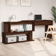 Γραφείο Γωνιακό Καφέ Δρυς 200 x 50 x 76 εκ. Επεξεργασμένο Ξύλο 815425