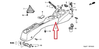 ΚΟΝΣΟΛΑ HONDA JAZZ '02- '03 (83403SAA003ZA) CONSOLE SET, CENTER *NH167L*