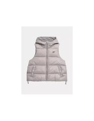 4F Κοντό Γυναικείο Αμάνικο Puffer Μπουφάν Μπεζ 4FSS23TDJAF092-82S