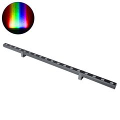 GLOBOSTAR® WASHERPANDA 90581 Μπάρα Φωτισμού Wall Washer LED 18W 1530lm 15° DC 24V Αδιάβροχο IP67 Πολύχρωμο RGBW Dimmable DMX512 - Bridgelux SMD Chip - Γκρι Ανθρακί - Μ100 x Π4 x Υ3.5cm - 3 Χρόνια Εγγύ