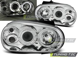 Φανάρια ANGEL EYES χρωμίου για VW GOLF 4 09.97-09.03