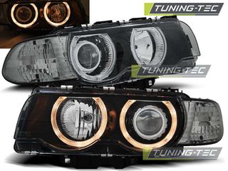 Φανάρια ANGEL EYES Μαύρο για BMW E38 09.98-07.01