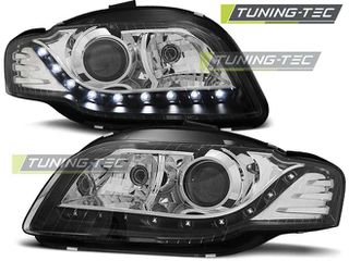 Φανάρια DAYLIGHT Μαύρο για AUDI A4 B7 11.04-03.08