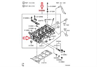 ΚΑΠΑΚΙ ΜΗΧΑΝΗΣ MITSUBISHI COLT / LANCER 1.3 / 1.5 cc  '04- '10 (MN155153) HEAD ASSY,ENG CYLINDER