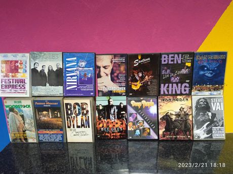 Συλλεκτικες ταινιες VHS απο την παγκοσμια μουσικη σκηνη