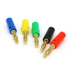 ARTSOUND XS-P012/R Gold-Plated Banana Plug Size 4mm Red - ArtSound and Lights