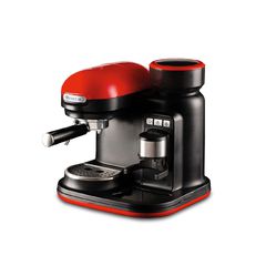 Ariete Moderna 1318/00 Αυτόματη Μηχανή Espresso 1080W Πίεσης 15bar με Μύλο Άλεσης Κόκκινη