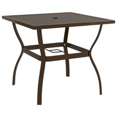 Τραπέζι Κήπου Καφέ 81,5 x 81,5 x 72 εκ. Ατσάλινο 312279