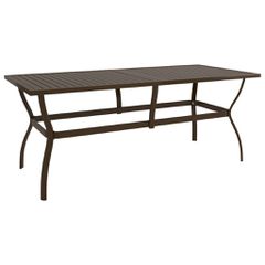 Τραπέζι Κήπου Καφέ 190 x 80 x 72 εκ. Ατσάλινο 312281