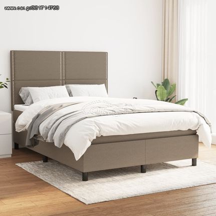 ΚΡΕΒΑΤΙ BOXSPRING ΜΕ ΣΤΡΩΜΑ TAUPE 140X200 ΕΚ. ΥΦΑΣΜΑΤΙΝΟ 3141701