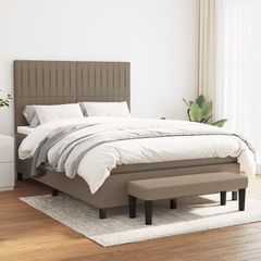 ΚΡΕΒΑΤΙ BOXSPRING ΜΕ ΣΤΡΩΜΑ TAUPE 140X200 ΕΚ. ΥΦΑΣΜΑΤΙΝΟ 3136761