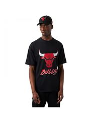 New Era Chicago Bulls NBA Script Αθλητικό Ανδρικό T-shirt Μαύρο με Στάμπα 60284738