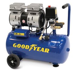 GOOD YEAR GY 251OF: ΑΕΡΟΣΥΜΠΙΕΣΤΗΣ 24LT/1HP OILFREE ΧΑΜ. ΘΟΡΥΒΟΥ 608004