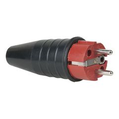 SHOWTEC 90398R Rubber Schuko 230V/240V CEE7/VII Connector Male - Showtec
