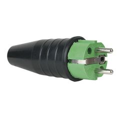 SHOWTEC 90398GRN Rubber Schuko 230V/240V CEE7/VII Connector Male - Showtec