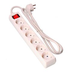 ARTLIGHT 40091 6-WAY Power Strip, with Switch, Surge Protection, 3 m 16A - ArtSound and Lights