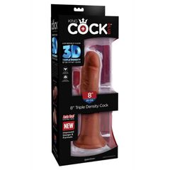 8" Triple Density Cock - Brown-thumb-2