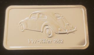 Silverbar VW Σκαραβαίος .999 SILVER Γερμανική Μπάρα 1oz