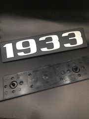 1933 mercedes Σήμα αυτοκινήτου Λογότυπο Αντίκα 20X5cm