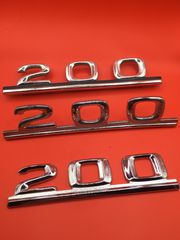 200 mercedes Σήμα αυτοκινήτου Λογότυπο Αντίκα 17,3X3,5cm / 13,8X3,5cm