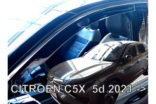 ΑΝΕΜΟΘΡΑΥΣΤΕΣ ΓΙΑ CITROEN C5 X 5D 2021+  SET ΑΠΟ ΕΥΚΑΜΠΤΟ ΦΙΜΕ ΠΛΑΣΤΙΚΟ HEKO - 4 ΤΕΜ.